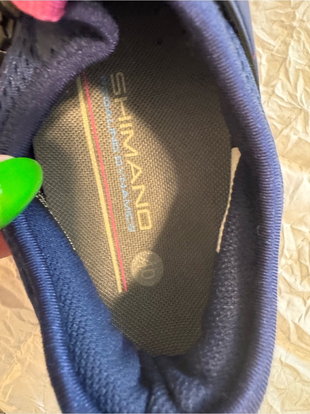 Shimano Women's Navy Cycling Shoes with Purple Gradient and BOA Dial - Picture 4 of 5